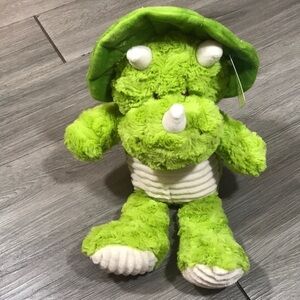 Spark Create Imagine NWT Triceratops Green Dinosaur Plush Cuddle Rattle Crinkle